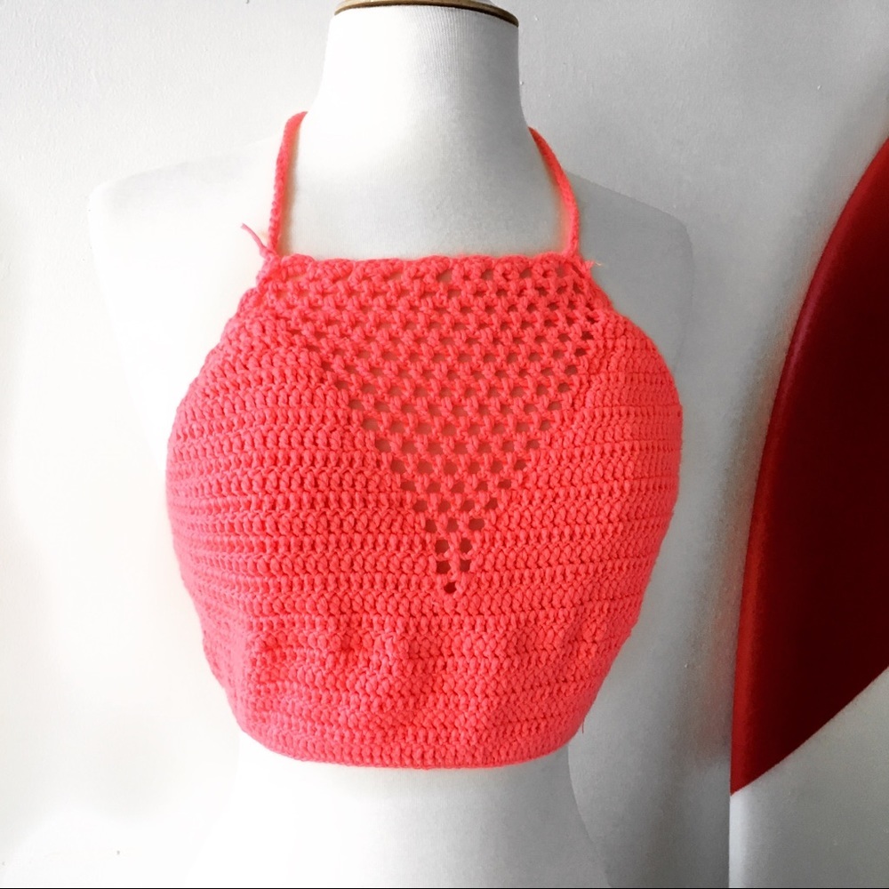 A.Peach Knit Racerback Top - Picture 2 of 6